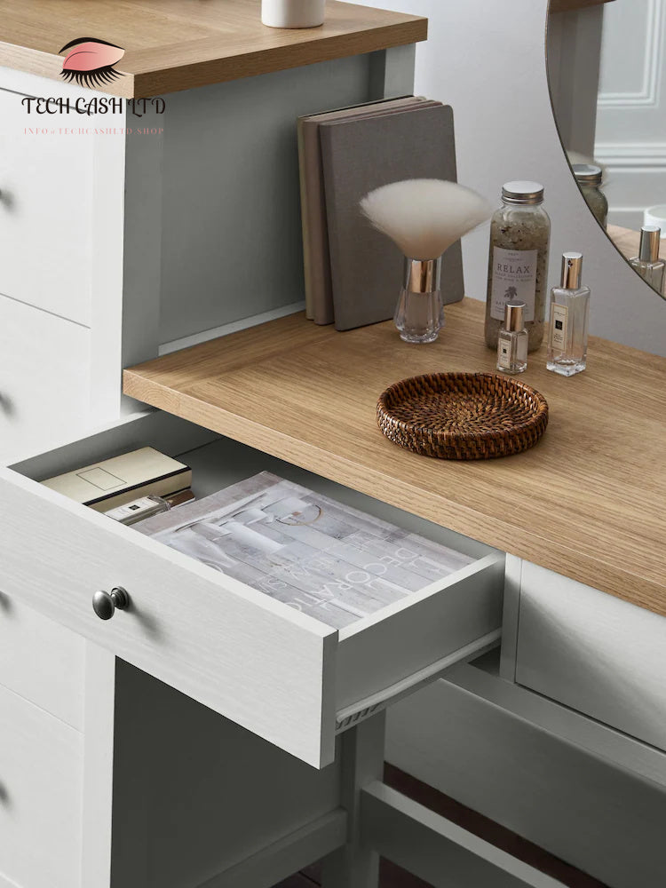 Chalk Malvern Paint Effect 6 Drawer Console Dressing Table