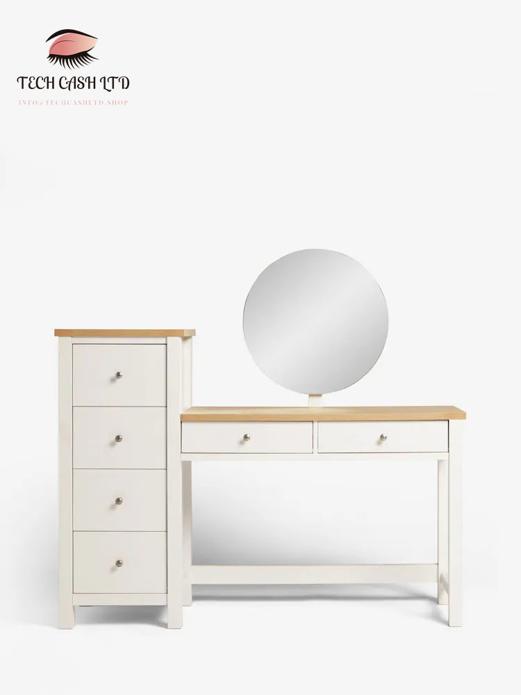 Chalk Malvern Paint Effect 6 Drawer Console Dressing Table