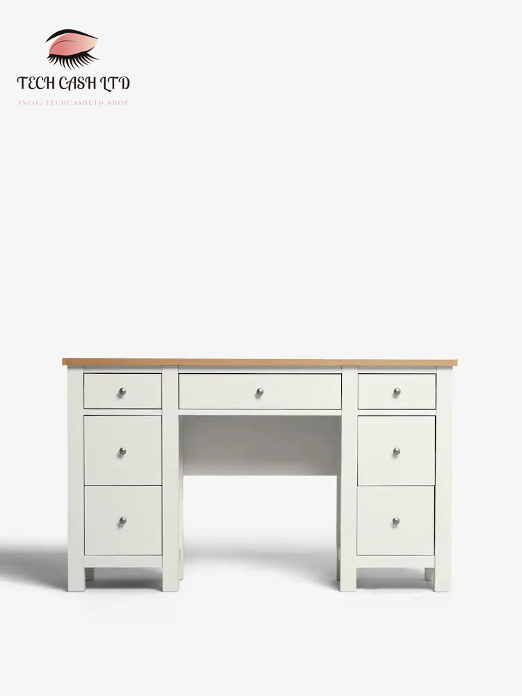 Chalk Malvern Paint Effect 7 Drawer Console Dressing Table