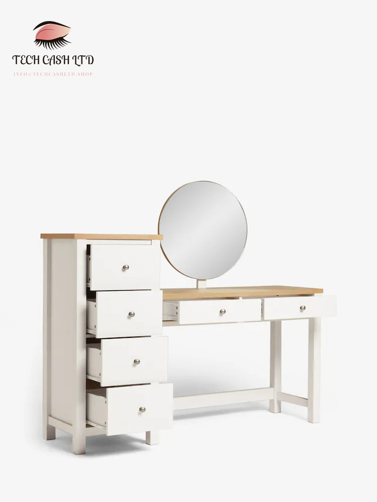 Chalk Malvern Paint Effect 6 Drawer Console Dressing Table