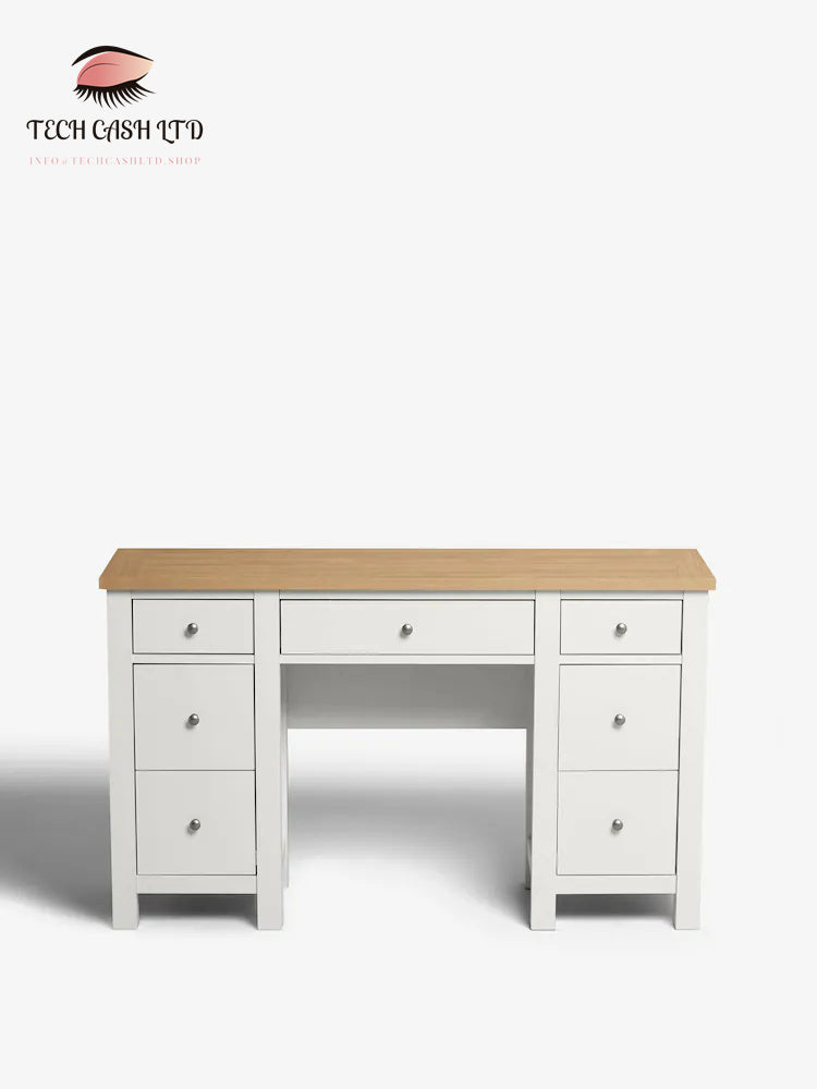 Chalk Malvern Paint Effect 7 Drawer Console Dressing Table