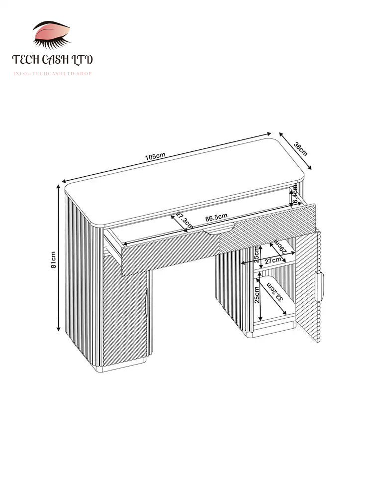 Light Grey Valencia 1 Drawer 2 Doors Solid Mango Wood Dressing Table